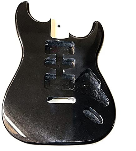 DIY Bausatz E-Gitarre E-Gitarrenkörper Metallic Black Pappelholz Unvollendeter Gitarrenbausat