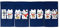 Ligcky Rideau japonais Noren à suspendre à 4 panneaux Motif 7 chats porte-bonheur 80 x 35 cm
