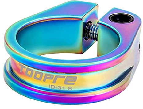 SunniMix Fahrrad Sattelklemme Aluminiumlegierung Schnellspanner für Freizeit Fahrrad Radfahren, 31,8 mm Bunt