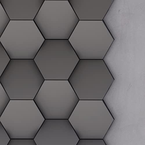 54 Stück Wandpaneele Norm Design 3D Wanddeko Fliesen (Anthrazit)