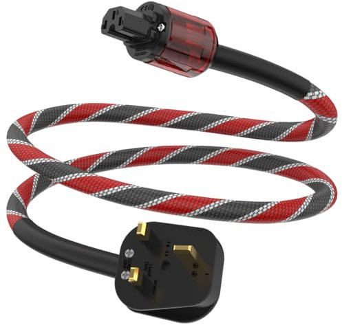 Tertullus Audiophile Power Cable Hifi Power Cable Ofc Power Cord Male To Female Home Audio Cable For Hifi Cd Tube Amplifier (1.5m, P110)