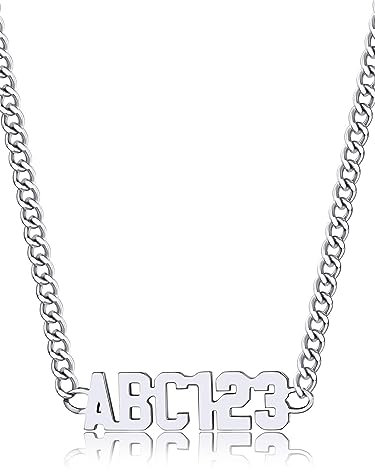 GoldChic Name Necklace Personalized Names Necklace Cuban Chains Custom Nameplate Men's Stainless Steel Customized Name Plate Choker