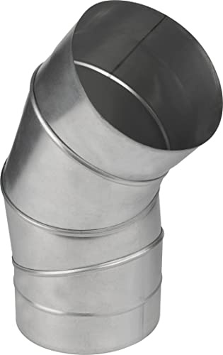 Fumio Ofenrohr Rohrbogen 90° 45° Drosselklappe Ø140mm 0,5mm FAL feueraluminiert rostfrei verzinkt (Rohrbogen 90°)