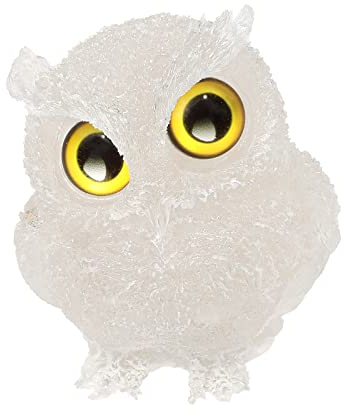 KYEYGWO Bergkristall Nette Kristall Eule Figur Ornamente, Mini Stein Käuzchen Statuen Harz Tier Skulptur Talisman Heilstein Vögel Dekoration für Haus Büro Tisch, Blumentopf, Micro Landschaft, 7,5 cm