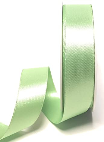 s.dekoda Satinband 25m x 25mm Lindgrün - Grün Schleifenband Dekoband Satin