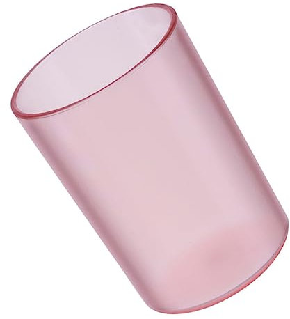 Zerodeko Gobelet Transparent pour Brosse à Dents Tasse pour Rince-bouche et Boisson pour Salle de Bain Pour Adultes et Garçon Fille Rose