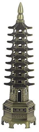Natudeco WenChang-Turmmodell Im Chinesischen Stil, Miniatur-WenChang-Turm, Asiatischer Turm, Souvenir, Gedenksammlungen, Ornamente Für Vitrine, Bücherregal
