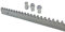 MOTIC - 4 METROS Cremallera de hierro para puertas correderas de garaje, guias correderas para puertas automaticas motores puertas exterior, jardín. Acero zincado 4 metros x 08 mm de espesor