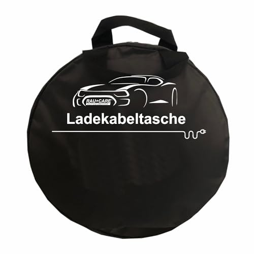 RAU+Care Auto KFZ Ladekabel Tasche leer für Elektroauto - Wasserabweisende Kabeltasche Camping Wohnwagen Wohnmobil - Gartenschlauch Tasche für EV-Verlängerungskabel - Kabel Organizer (35 cm)