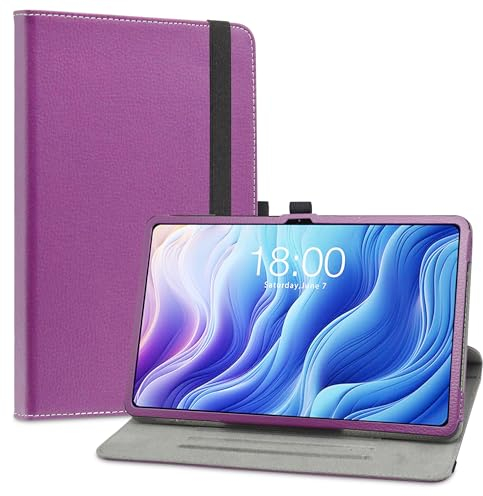 LiuShan Custodia per TECLAST T60 Tablet, 360 Gradi di Rotazione Custodia in Pelle PU con Supporto Caso per TECLAST Tablet 12 Pollici T60 / Oukitel OT5s / Oukitel OT5,Viola