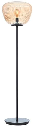 Brilliant Lampe Kaizen Stehleuchte 140cm amber-bernstein/schwarz matt Metall braun 1x A60, E27, 40 W