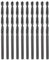 sourcing map 10pcs Jobber Drill Bits 2.8mm (7/64) Nitride Coated High Speed Steel (HSS) 4241 Twist Drill Bits for Stainless Steel Copper Aluminum Alloy Metal Wood Plastic, Black