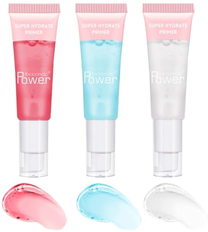 Gireatick 3 Farben Power Grip Primer, 2 Feuchtigkeitsspendende Gesichtsgrundierung auf Gelbasis zum Glätten der Haut und zum Greifen des Make-ups, 1 Make-up-Grundierung für Glanz und Ölkontrolle