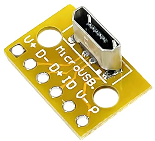 MULAIDI Micro USB femelle vertical à 180 degrés pour tête A connecteur port prise PCB convertisseur accessoires soudure et soudure Prop Micro USB Connecteur à souder