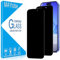 MAYtobe 2 Pack Privacy Screen Protector for iPhone 16 Plus, Anti Spy Tempered Glass, Case Friendly, Anti-Scratch, Ultra Resistant, Touch Sensitive, No Bubbles