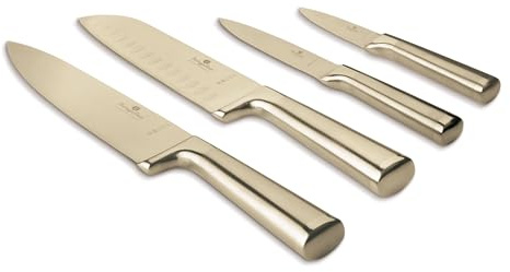 Berlinger Haus Messerset Edelstahl 4 Stück Leonardo Collection | Stilvoll, Hochwertig und Elegant