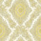 Villa Rosa Damask Yellow Wallpaper - Floral Botanical Flower Design - Acrylic Coated Classic Feature Wall