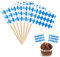 YXHZVON 100 banderas de Baviera Oktoberfest, palillos de dientes, banderas para decoración de cupcakes, Oktoberfest, celebración, cóctel, tartas, banderas