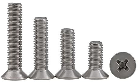 Haroar 10 pièces Filetage UNC 10#-24x5/16 ''~ 2-3/8'' GB819 SUS304 vis à tête fraisée à Empreinte cruciforme en Acier Inoxydable(1-7/8)