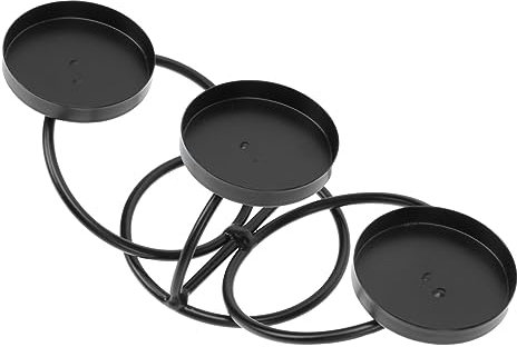 HOMOCONO Iron Candle Stand European Style Candlestick for Home Dining Table Decor Chic Simple Iron Art Candlestick Glass Cups for Vintage Decor for Wedding