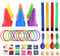 Waylipun Outdoor Games Kit for Kids, Sports Day Kit, Egg and Spoon Race, Bean Bag Toss Game, 3 Legged Race, Indoor Throwing Games Outdoor Garden Games for Age 5 6 7 8 + Years Old Girls Boys
