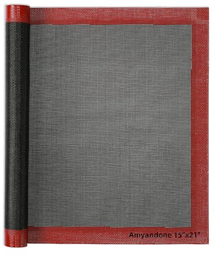 Amyandone Perforated Silicone Baking Mat for Two-Thirds Size Pan, Non-Stick Eclair Baking Mat for 15x21 Big Sheet, Reusable Cookie Sheet Liner for Two-Thirds Sheet Pans for Sugar Cookies 1 PCS