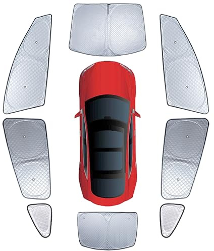 WeDoi Upgraded Camping Privacy Curtain 8 Pieces for Tesla Model 3 2017-2026 Window Sunshade for Model 3 Highland Camping Shades Windshield Sunshade Privacy Screens forTesla Accessories