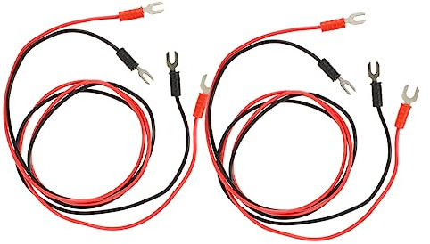 Pvc Verbindungsdraht Kupfer 4 Stück für Plattenspieler Testkabel | Messleitung mit U-förmigen Doppelsteckern, Geeignet als Phono Erdungskabel, Kompakte Bauform