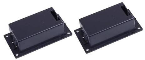 Kisangel 2stücke Batteriebox Aktiv Tonabnehmer Batteriegehäuse Für Gitarre Bass Pickup Zubehör Kompakt Langlebig Flach Montierbar Schwarzes Akku-fach