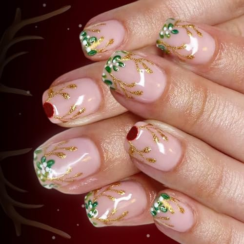 Vacanza Stampa Su Chiodi 24PCS Snowflake Renna Glitter Design Abbigliamento Veloce Accessori Festa Di Natale