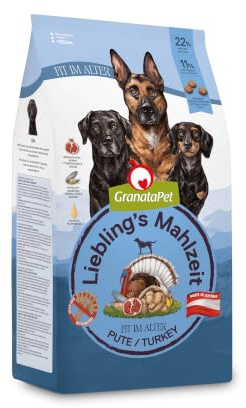 GranataPet Liebling's Mahlzeit Pute Fit im Alter, 1,8kg | Alleinfuttermittel, Getreidefrei, Ohne Zuckerzusatz, Lachsöl & Grünlippmuschel, Made in Austria