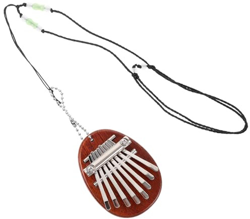 Kleiner Kalimba 8 Tasten Fingerklavier für Anfänger 1 Satz | Klarer, Heller Klang, Leicht und Kompakt, mit Trageschlaufe, für Freunde, Kollegen, Geburtstage Zufälliger Stil
