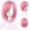 CHIGUO Perücke Haarteile Weibliche Kurz Blond Schwarz Braun Gold Rosa Rot Mittellang Damen Perücke Haar für Feier Karneval Halloween Konzerte Hochzeit or Täglicher Gebrauch Perücke (Rosa)