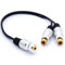 Câble répartiteur audio stéréo plaqué or 3,5 mm vers prise RCA femelle 3,5 mm vers 2 phono RCA femelles adaptateur Y pour voiture, amplificateur, haut-parleur, DVD, 20 cm