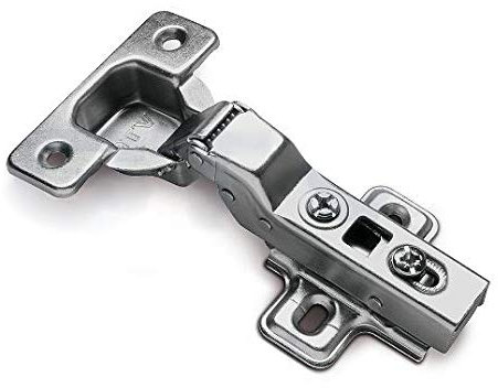 GTV Soft Close Kitchen Clip-On Door Hinge Half Overlay 35mm, Modern, Nylon, Painted