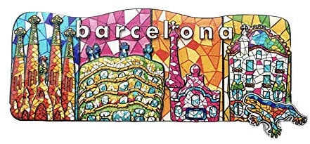 Mosaic 3D Barcelona Spain Refrigerator Fridge Magnet Tourist Souvenirs Handmade Resin Craft Magnetic Stickers Home Kitchen Decoration Travel Gift
