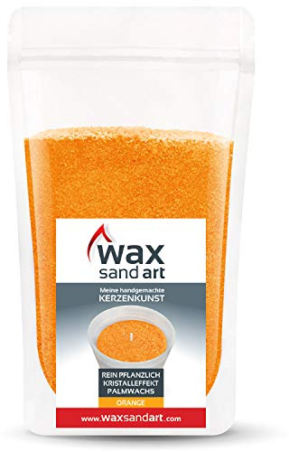 Kerzenwelt Kerzensand 500 Gramm MIT Duft (inkl. 6 Dochte mit 17 cm) … (Orange)