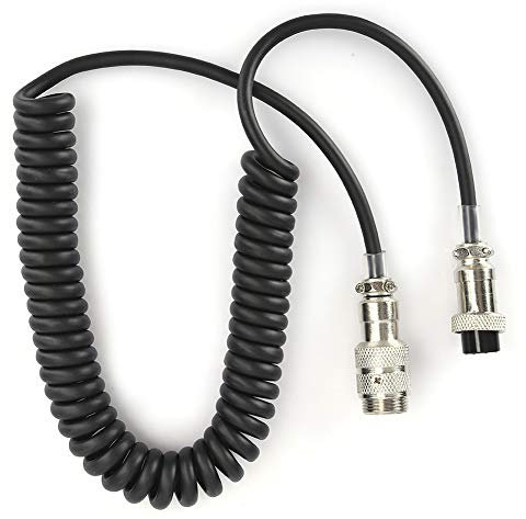 Hopcd 8 Pin Hand Microphone Cable, 1.5m/4.9ft Hand Microphone Cable Extension Audio System Microphone Signal Line for Yaesu MD-200 MD-100 MD-1B8 MD-2B8