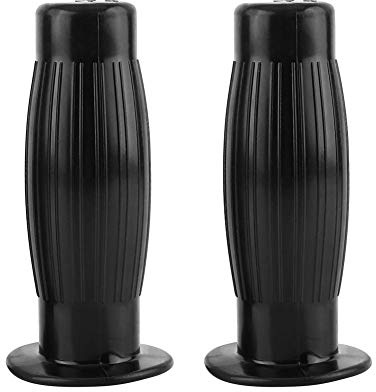 Motorrad Gummigriffe 22mm 24mm, Rutschfest Vintage Lenkergriffe Schwarz