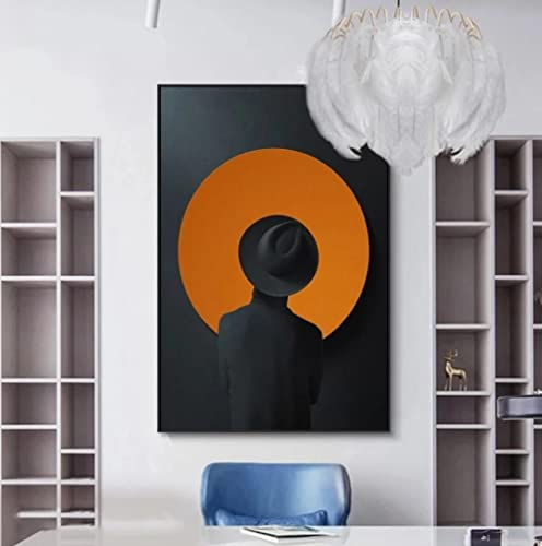XUSANSHI Leinwand Wandmalerei Schwarzes Kleid Frau Druck auf Leinwand Ölbild für Zuhause, Moderne Dekoration, Dekodruck Kein Rahmen 50x70cm