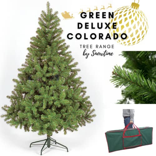 E-Stores SnowTime 7FT DELUXE COLORADO CHRISTMAS TREE GREEN (7ft/210cm)
