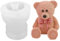 Hilai 3D Teddy Bear Shape Silicone Candle Soap Making Mold, Bear Candle Mould Baby Bear Silicone Reusable Animal Shape Cake Mould for Candy Chocolate