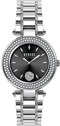 Versus Damen Analog Quarz Uhr mit Edelstahl Armband VSP716021