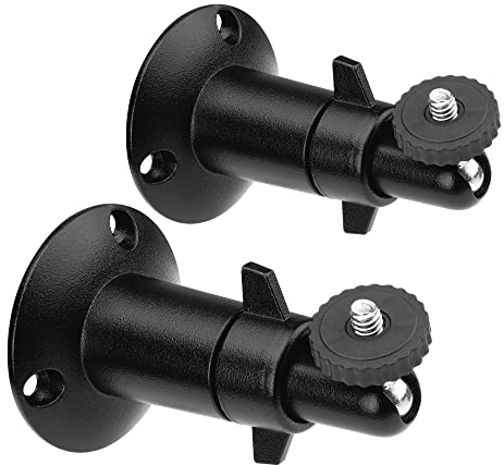 CELLONIC 2x Kamera Wandhalterung kompatibel mit Arlo, kompatibel mit Eufy, kompatibel mit Wyze – Aluminium-Schwenkhalterung mit 1/4-Gewinde, für Innen & Außen, inkl. 3 Schrauben