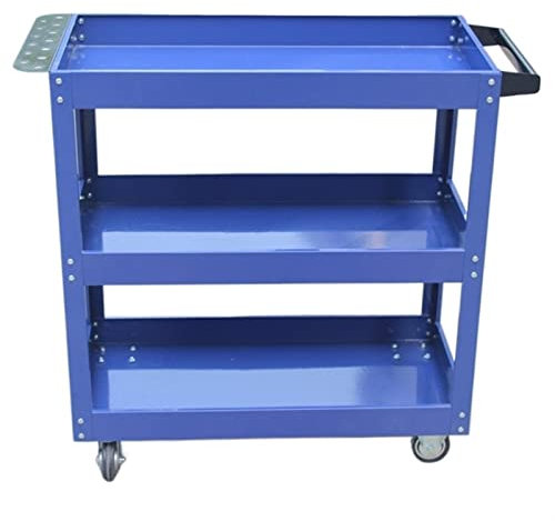 DOLUNTO 3 Layer Service Cart Tools Trolley (Color : Blue)