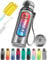My Vesperbox - Edelstahl Thermos Trinkflasche auslaufsicher - mit Strohhalm oder Sieb - 400 ml, 600ml - BPA FREI - für Kindergarten, Schule (Edelstahl, 600 ml)