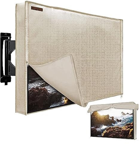 HOMEYA Outdoor TV Cover 39-40 Inches, 600D Heavy Duty Weatherproof TV Enclosure, Waterproof Zipper, Fits Most 39-40 TVs