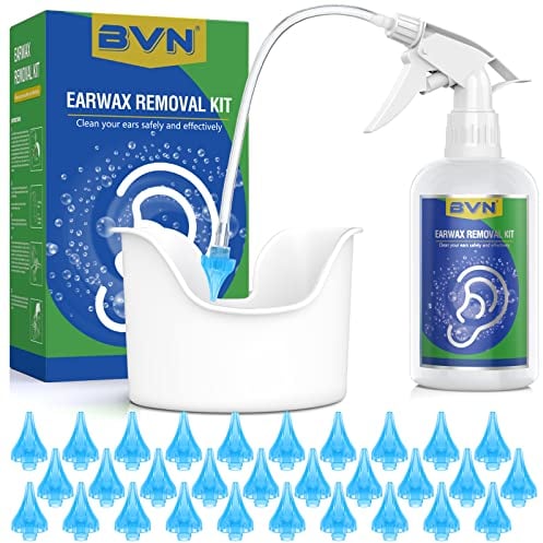 BVN Ohrenreiniger Ohrenschmalz Entferner Erwachsene: Ohr Reinigung, Ohrenspülung, Ohrendusche, Ohrreinigungsset, Ohrspülgerät, Ohrenspritze, Ohren Spülen, Ohren Reiniger Kinder, Ohrspülung Zuhause
