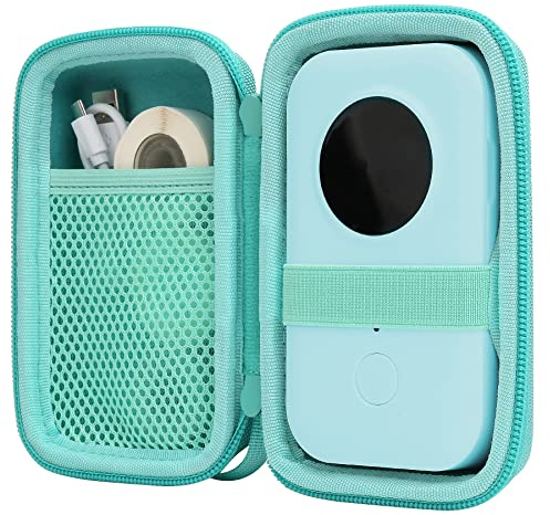 Aenllosi Hülle für Phomemo D30/Phomemo D35/COLORWING D30/Memoking D30, Grün | EVA-Hartschale für stabilen Schutz, Wasserabweisende Oberfläche für zusätzlichen Schutz, Nur Hülle ohne Gerät und Zubehör