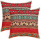 Boho Kissenbezüge 50x50 Geometrische Bohème Wurfkissenbezüge Südwestliche Native American Tribal Kissenbezüge Hippie Exotische Dekorative Kissenbezüge for Zuhause Büro Sofa Couch Rot Grün Orange